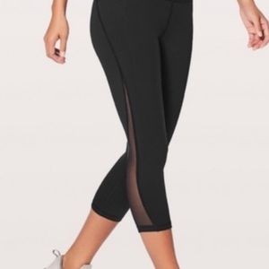 black lululemon all the right places crop